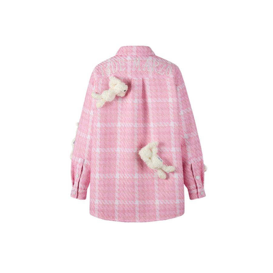 13De Marzo Doozoo Tweed Shirt Pink - Image 3