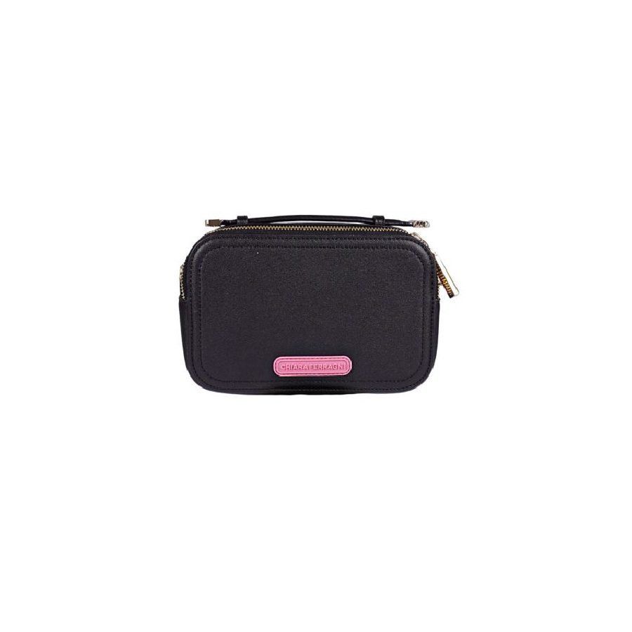 Chiara Ferragni Range A - EyeLike Studded Crossbody Bag Black with Pink detail view