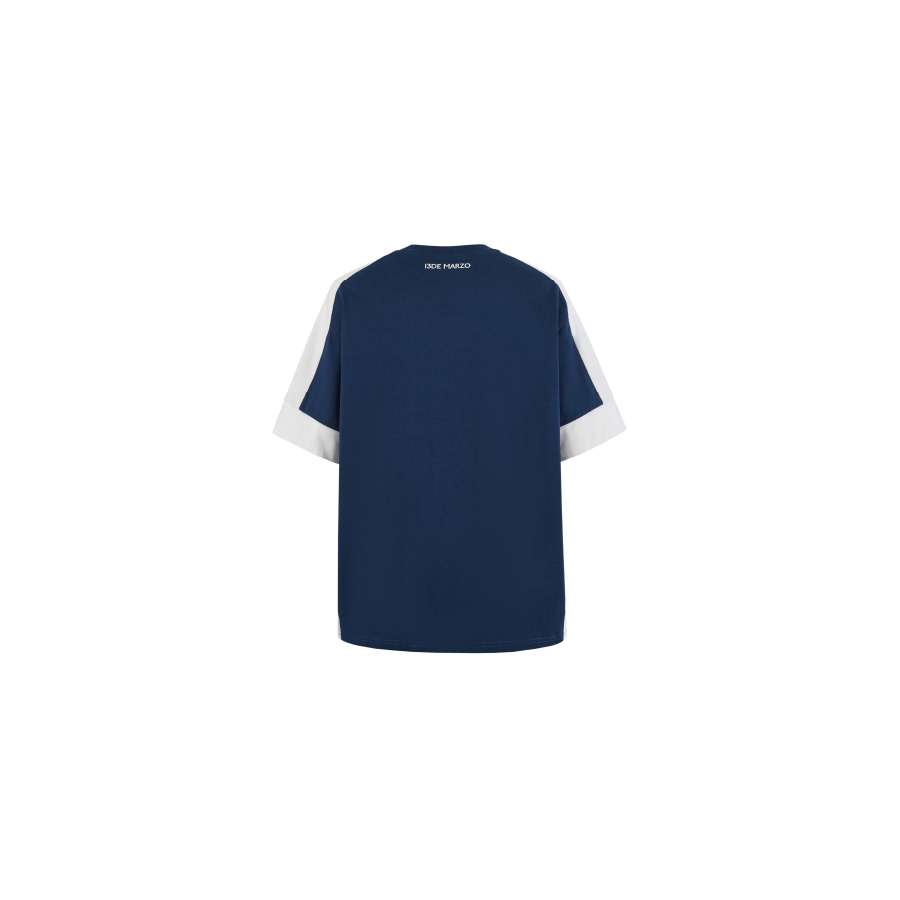 13De Marzo Hook&Loop Logo T-shirt Blue back view