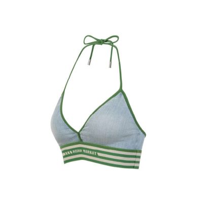 Weird Market Striped Sports Tank Top Blue