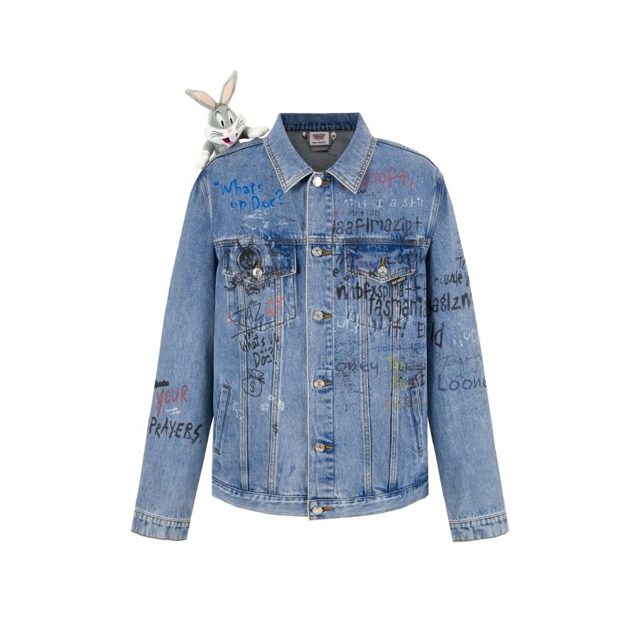 13De Marzo X Looney Tunes Bugs Bunny Graffiti Denim Jacket