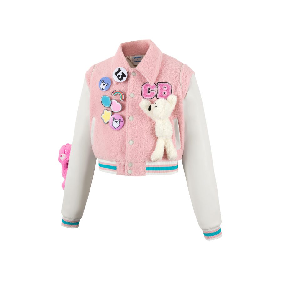 13De Marzo X Care Bears Short Baseball Jacket Pink product image 5