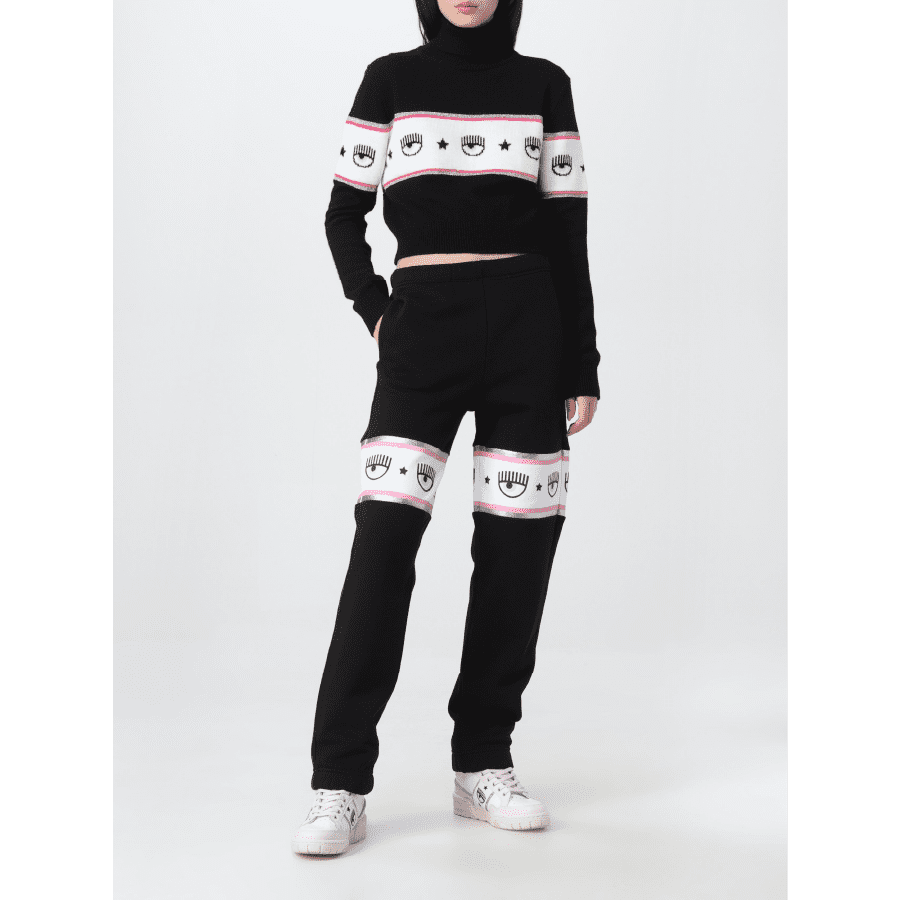 CHIARA FERRAGNI MAXILOGOMANIA KNITWEAR BLACK - Image 3