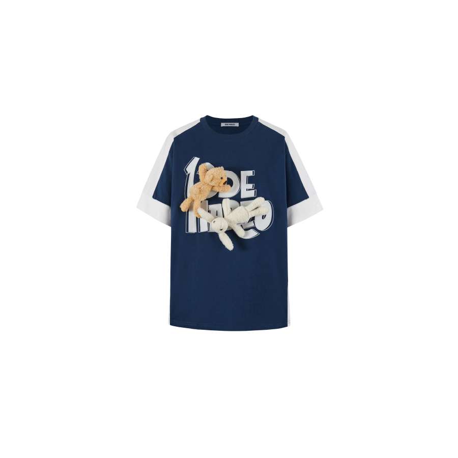 13De Marzo Hook&Loop Logo T-shirt Blue
