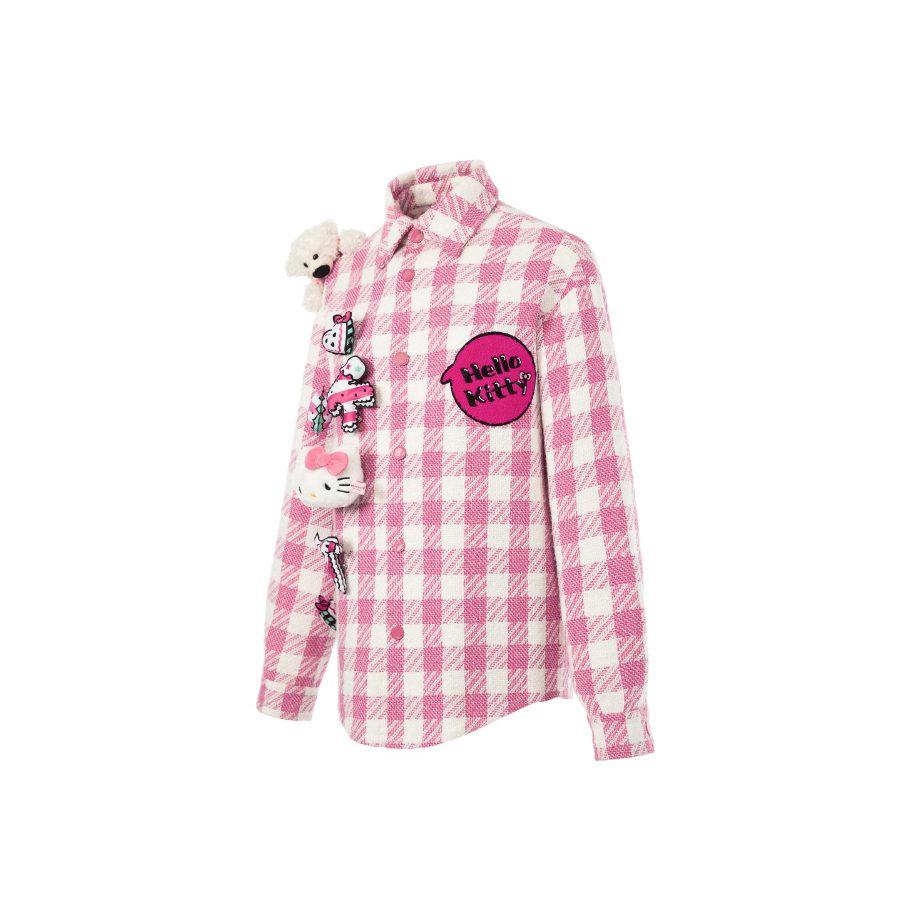 13De Marzo X Hello Kitty Plush Toy Plaid Shirt Pink product image 6