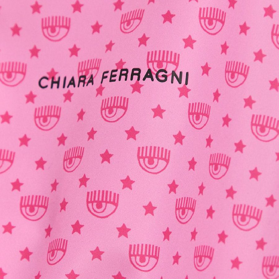 CHIARA FERRAGNI RAIN LOG.TAPE SACHET PINK back view