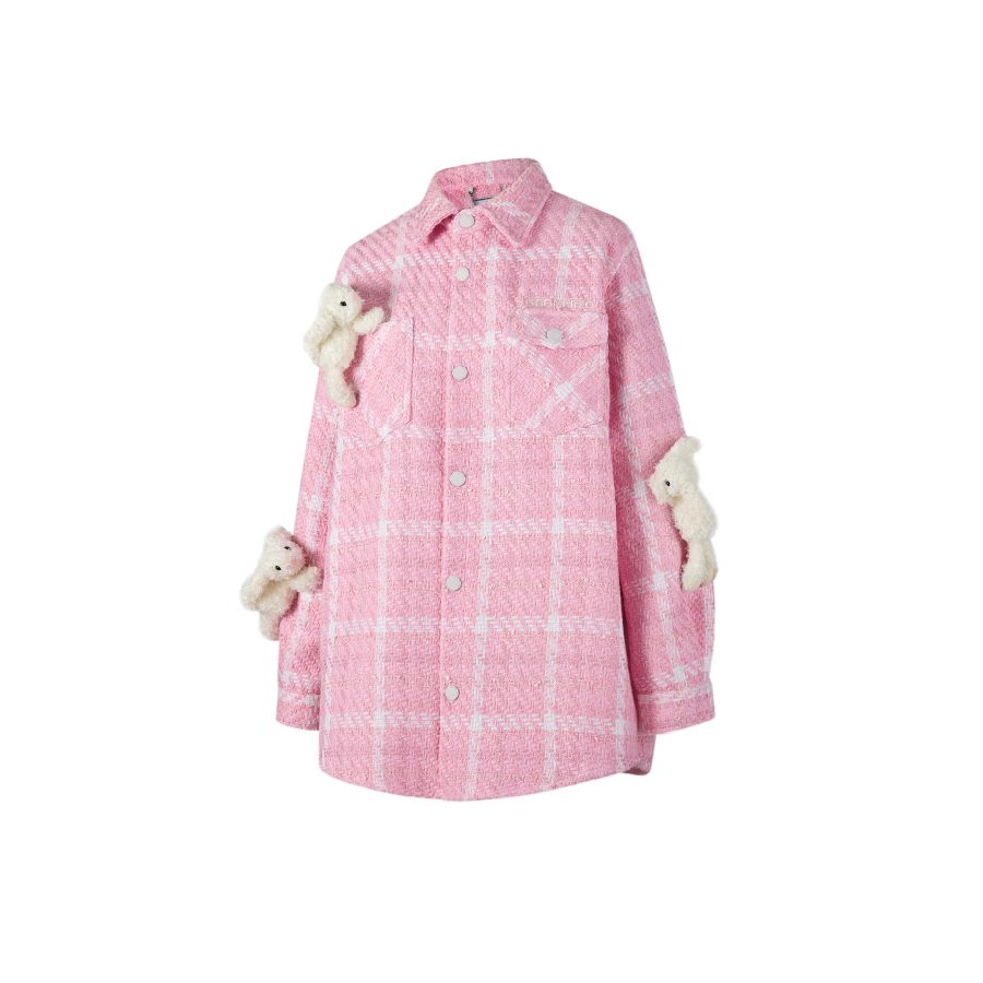 13De Marzo Doozoo Tweed Shirt Pink - Image 2