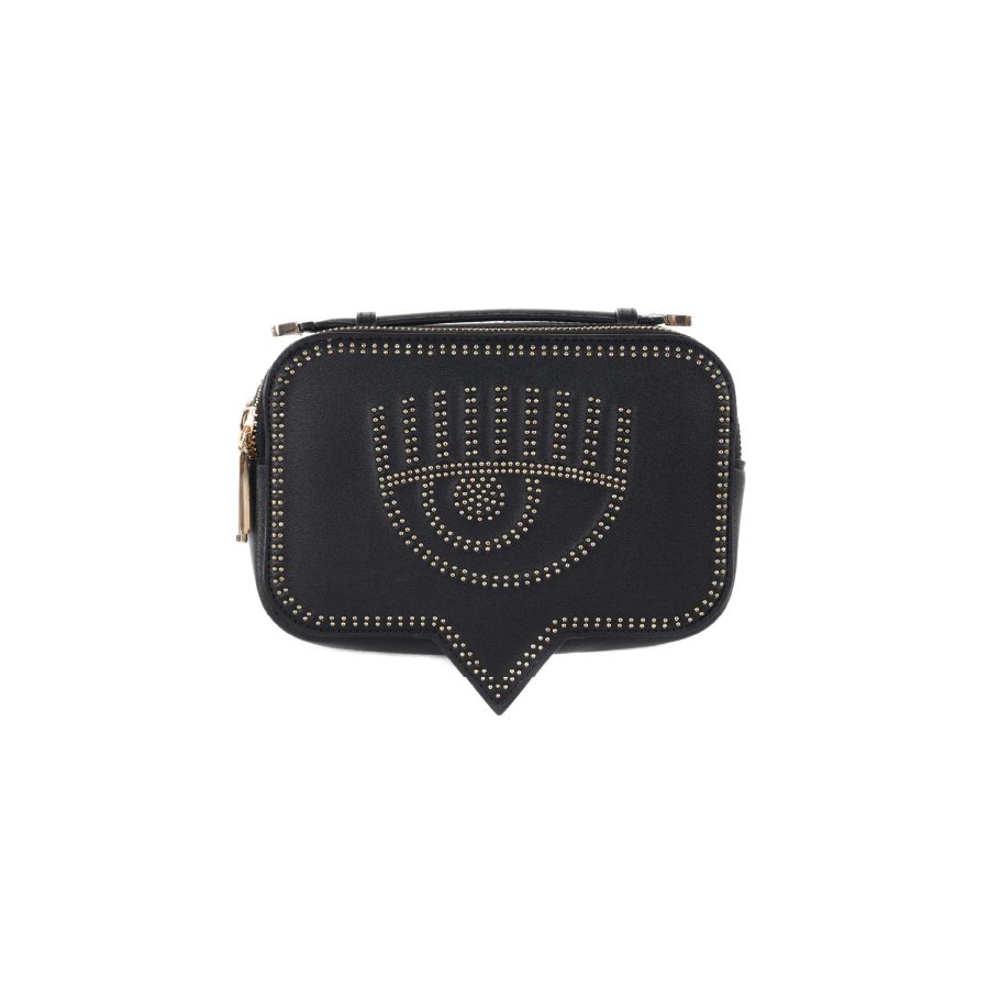 Chiara Ferragni Range A - EyeLike Studded Crossbody Bag Black with Gold