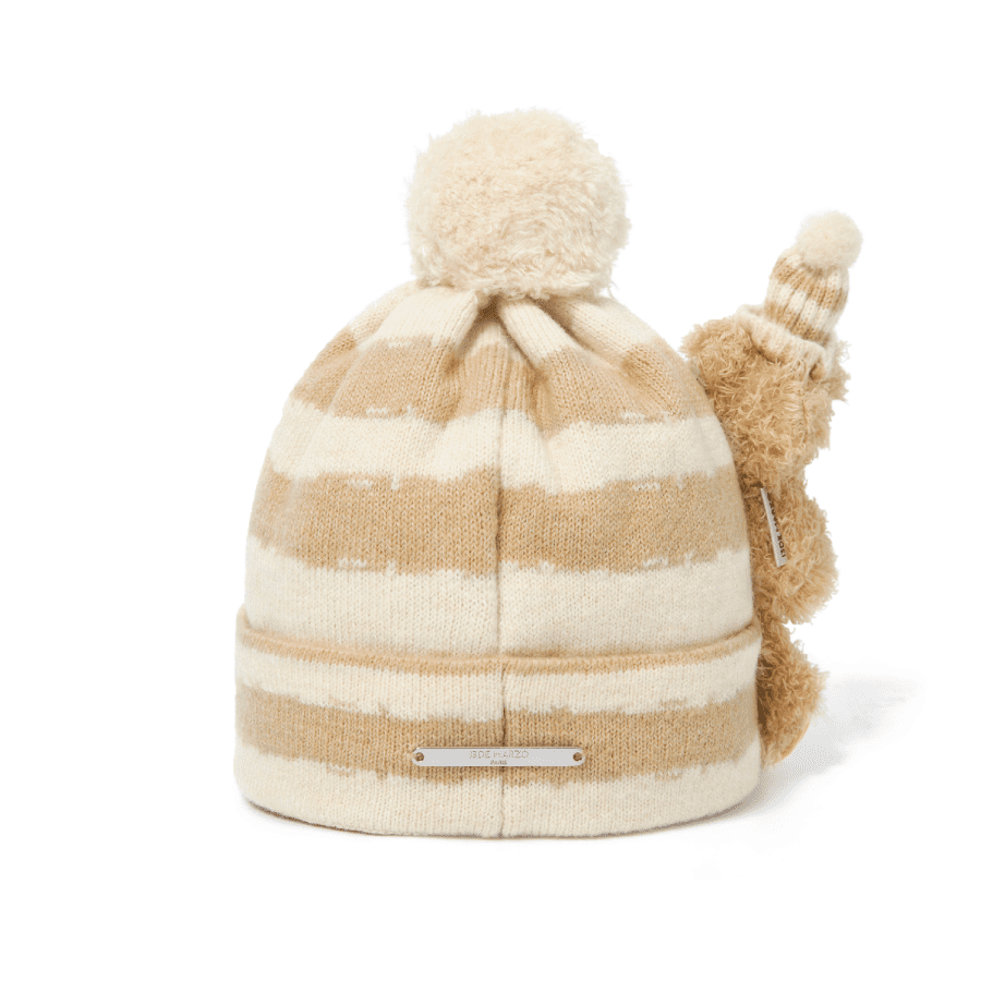 13DE MARZO BEAR WEARING BEIGE front view
