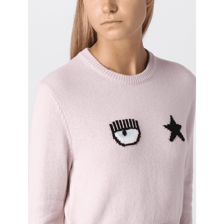 CHIARA FERRAGNI EYESTAR KNITWEAR VIOLET front view