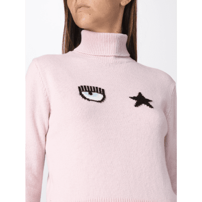 CHIARA FERRAGNI M26 EYESTAR KNITWEAR SWEATER PINK