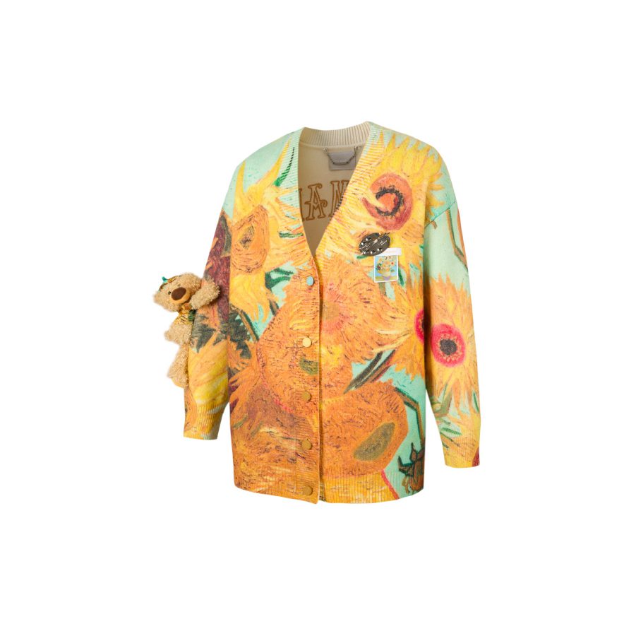 13De Marzo Van Gogh Masterpiece Knit Cardigan Yellow - Image 5