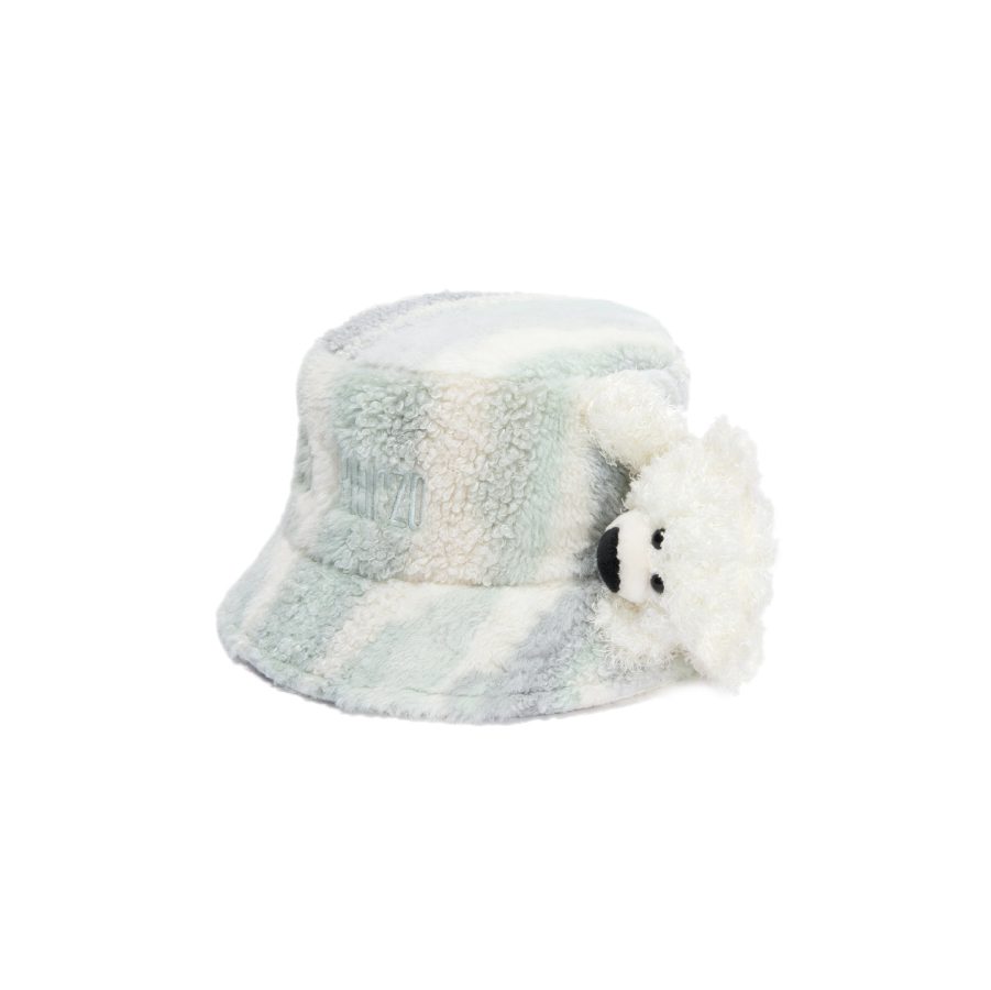 13De Marzo Furry Marble Bucket Hat Metal fabric detail