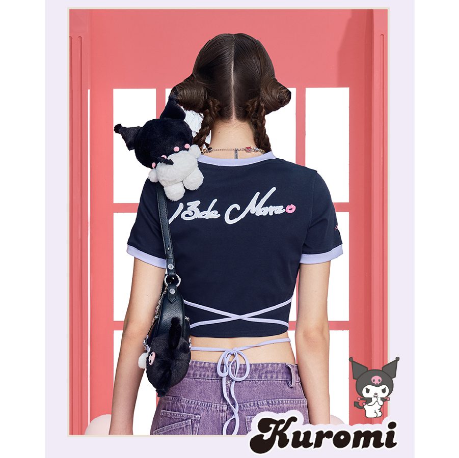 13De Marzo X Kuromi Plush Bear Chain Shoulder Bag detail view
