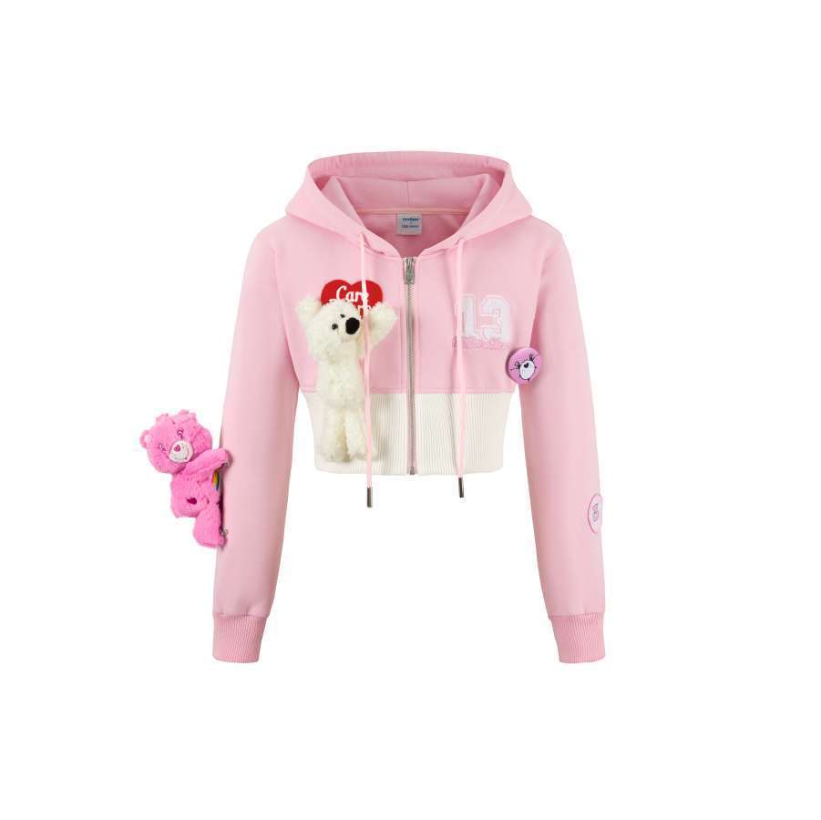 13De Marzo X Care Bears Short Zip Up Hoodie Pink