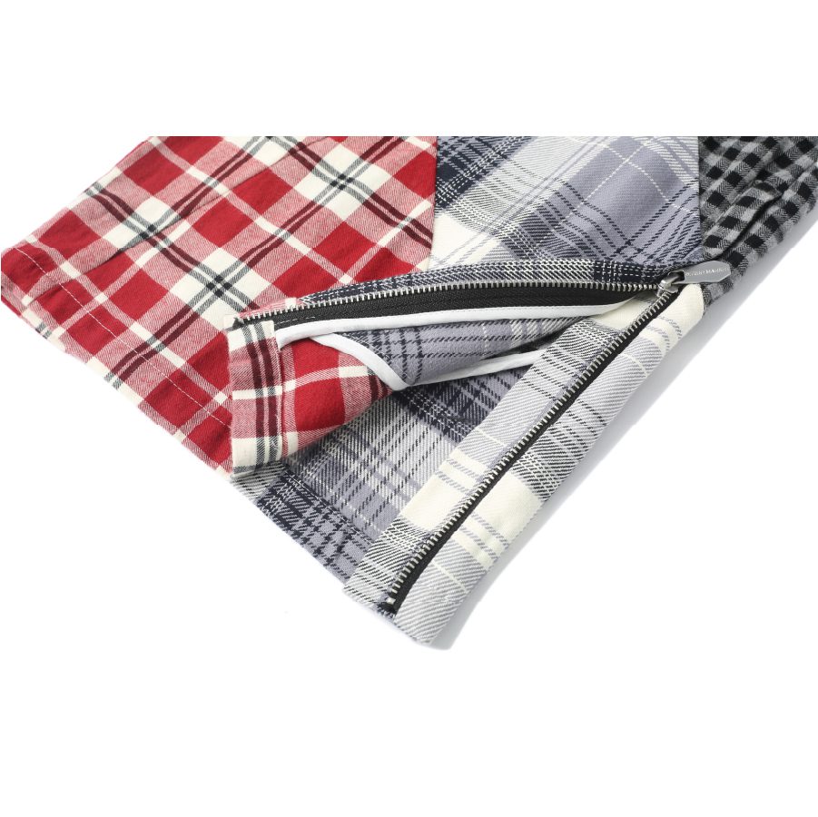 Weird Market Plaid Patch Denim Pants Black product image 5
