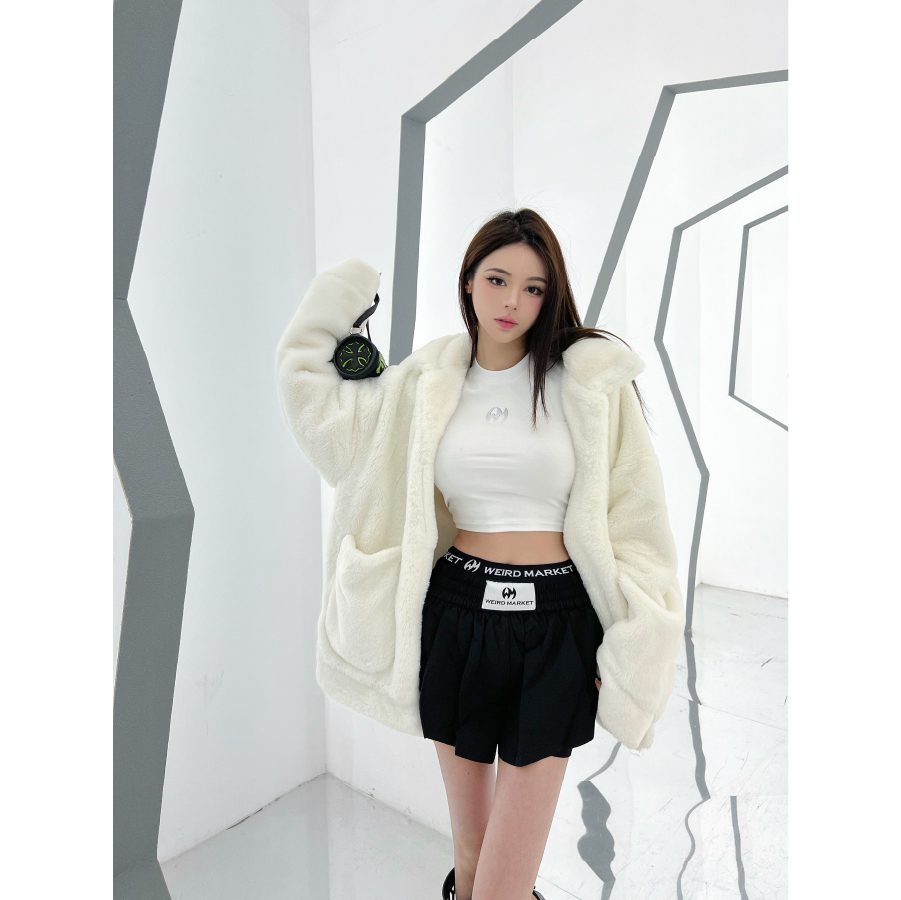 Weird Market Backless Logo Top White product image 6