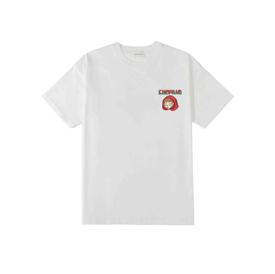 Charlie Luciano Little Red Riding Hood Back View T-Shirt White front view