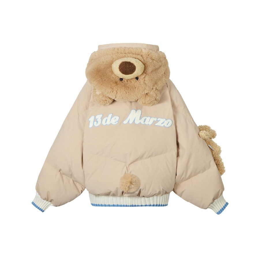 13De Marzo Doozoo Cosplay Bear Down Jacket Khaki front view