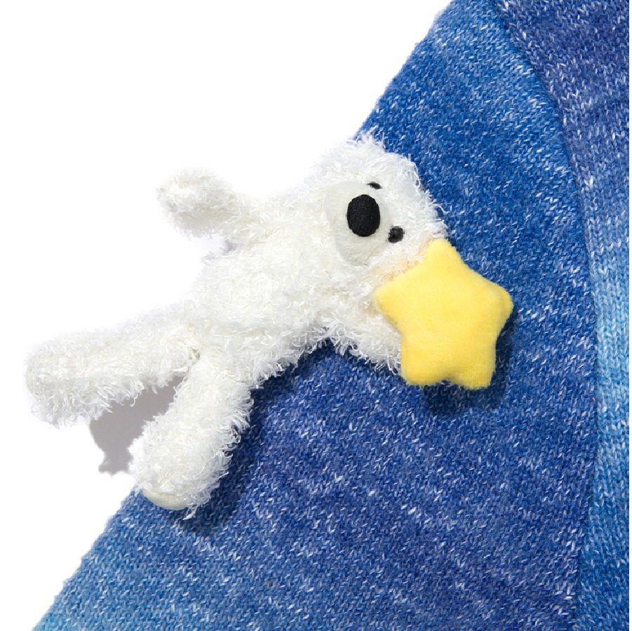 13De Marzo Mini Bears Star Luminous Cardigan Blue back view