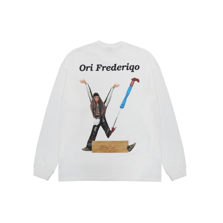Ori Frederiqo Thin Long Sleeve Tee Pharrell Washed White