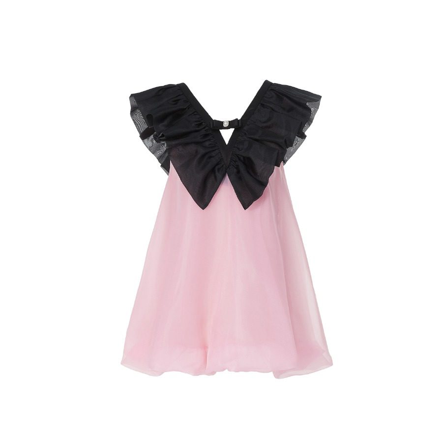 Guo Jingyi Black Ruffle Pink Organza Cloud Dress product image 6