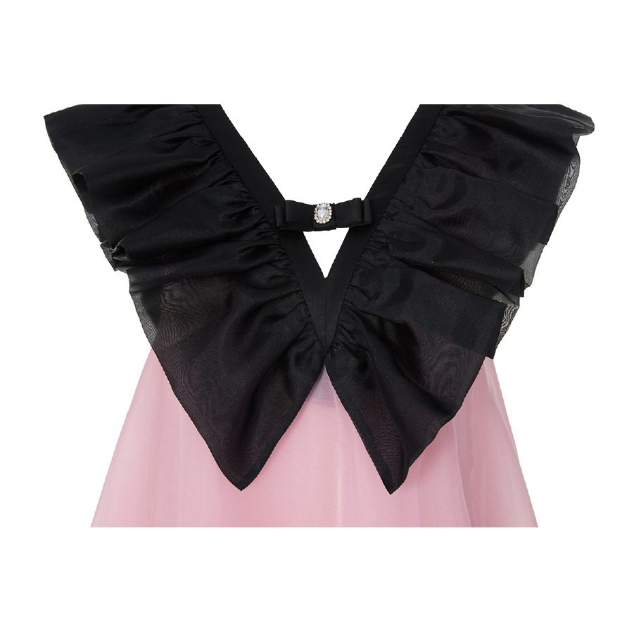Guo Jingyi Black Ruffle Pink Organza Cloud Dress product image 8