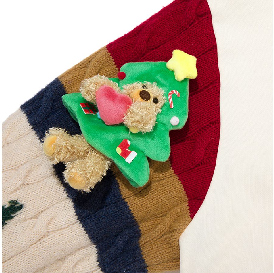 13De Marzo Christmas Luminous Heart Bear Hoodie product image 6