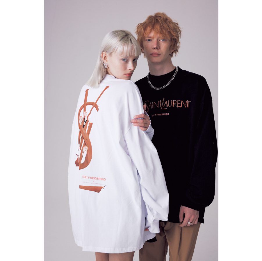 Ori Frederiqo Thin Long Sleeve Tee Rose White product image 5