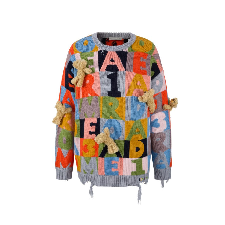 13De Marzo Multi-Color Logo Knit Sweater