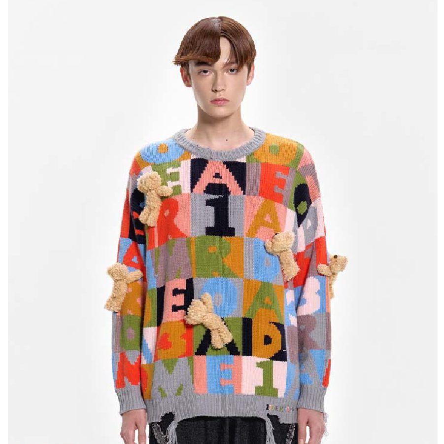 13De Marzo Multi-Color Logo Knit Sweater - Image 2