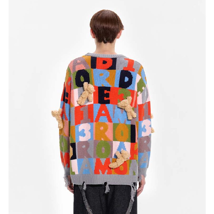 13De Marzo Multi-Color Logo Knit Sweater - Image 3