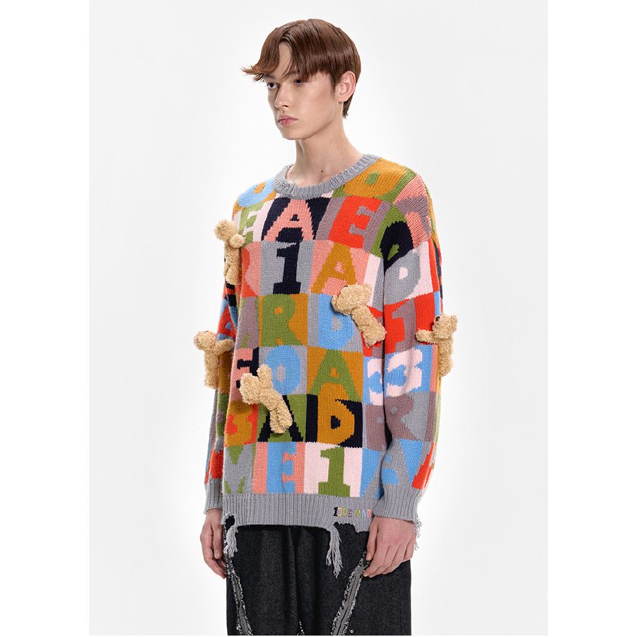 13De Marzo Multi-Color Logo Knit Sweater - Image 5