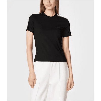 CHIARA FERRAGNI LOGO TAPE T-SHIRT BLACK