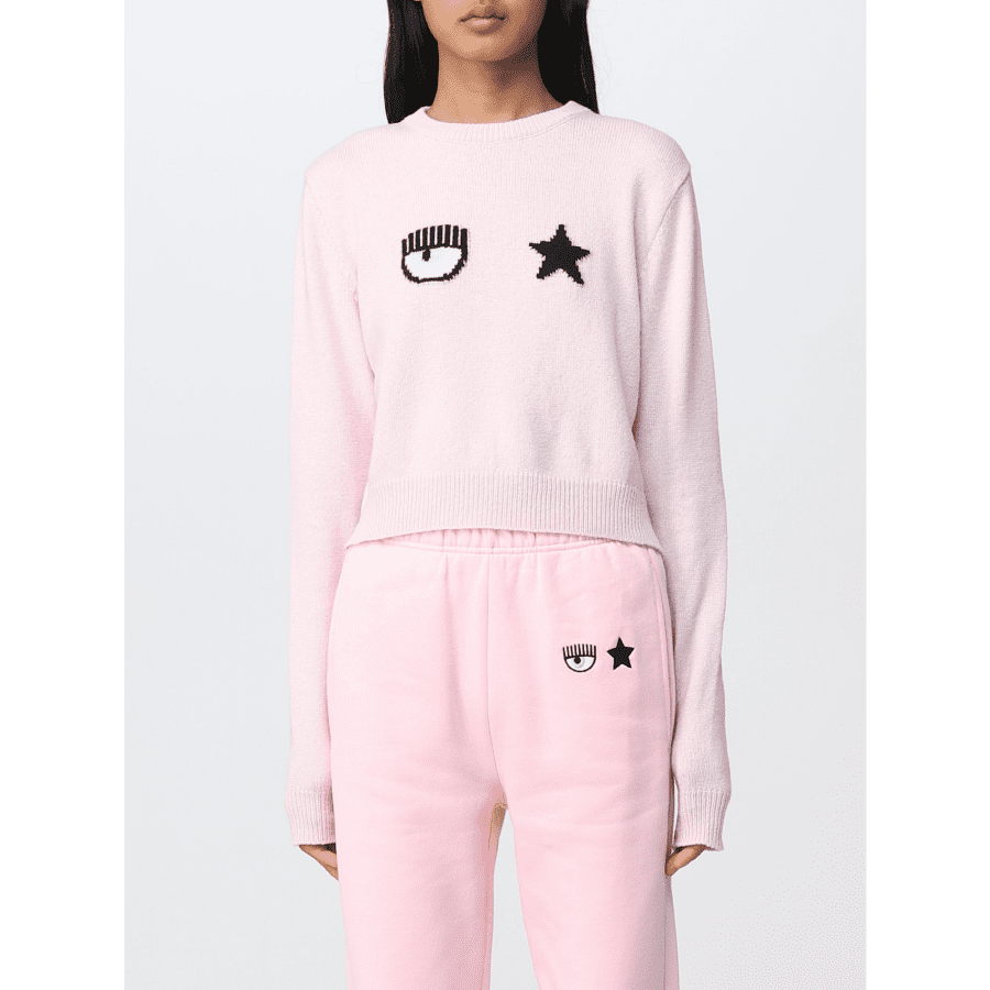 CHIARA FERRAGNI EYESTAR KNITWEAR SWEATER PINK