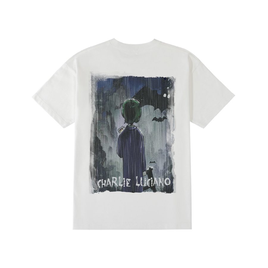 Charlie Luciano Joker Back View T-Shirt White