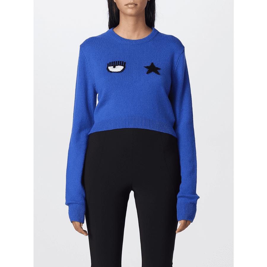 CHIARA FERRAGNI EYESTAR KNITWEAR CLASSIC BLUE