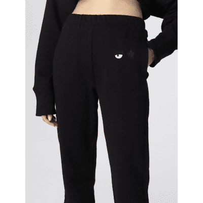 CHIARA FERRAGNI 136 EYESTAR COTTON PANTS BLACK