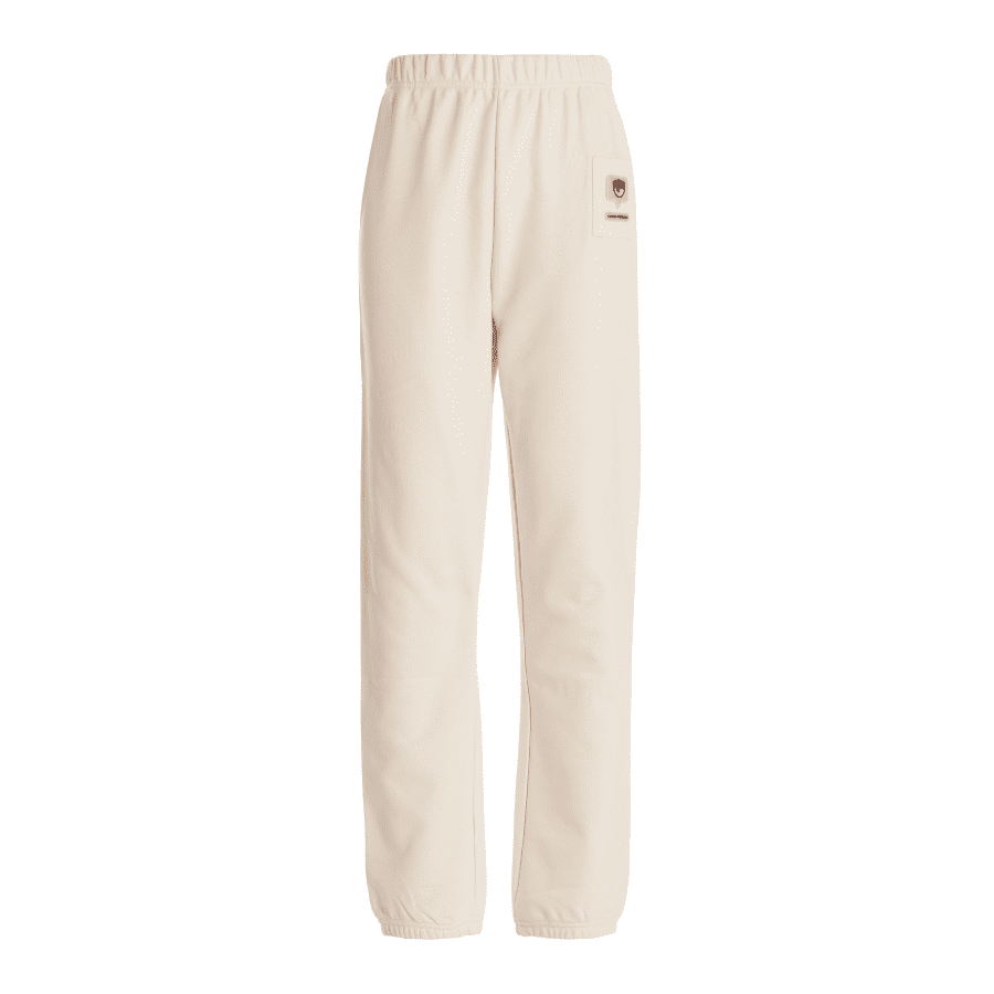 CHIARA FERRAGNI EYE LIKE PATCH TROUSERS EGGNOG