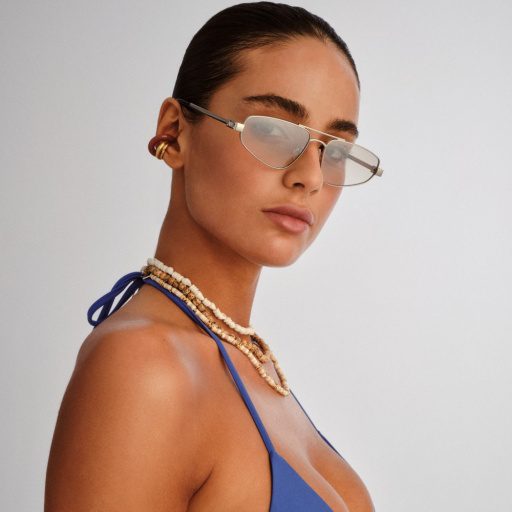 Le Specs TREASURE Silver Flash Tint front view