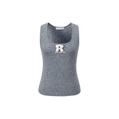 13DE MARZO Doozoo Knit Vest Grey