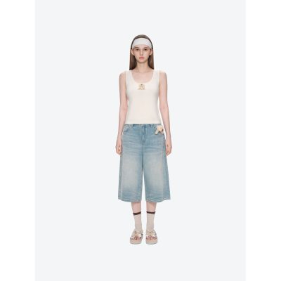 13DE MARZO Doozoo Knit Vest Beige