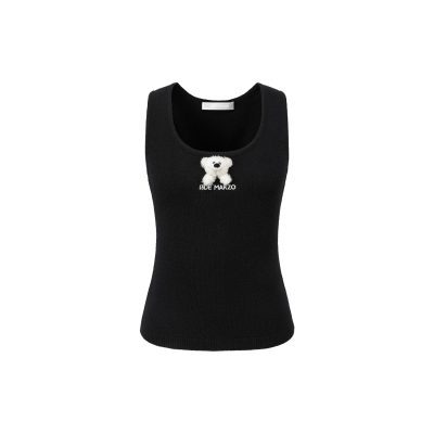 13DE MARZO Doozoo Knit Vest Black