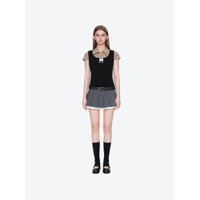 13DE MARZO Doozoo Knit Vest Black