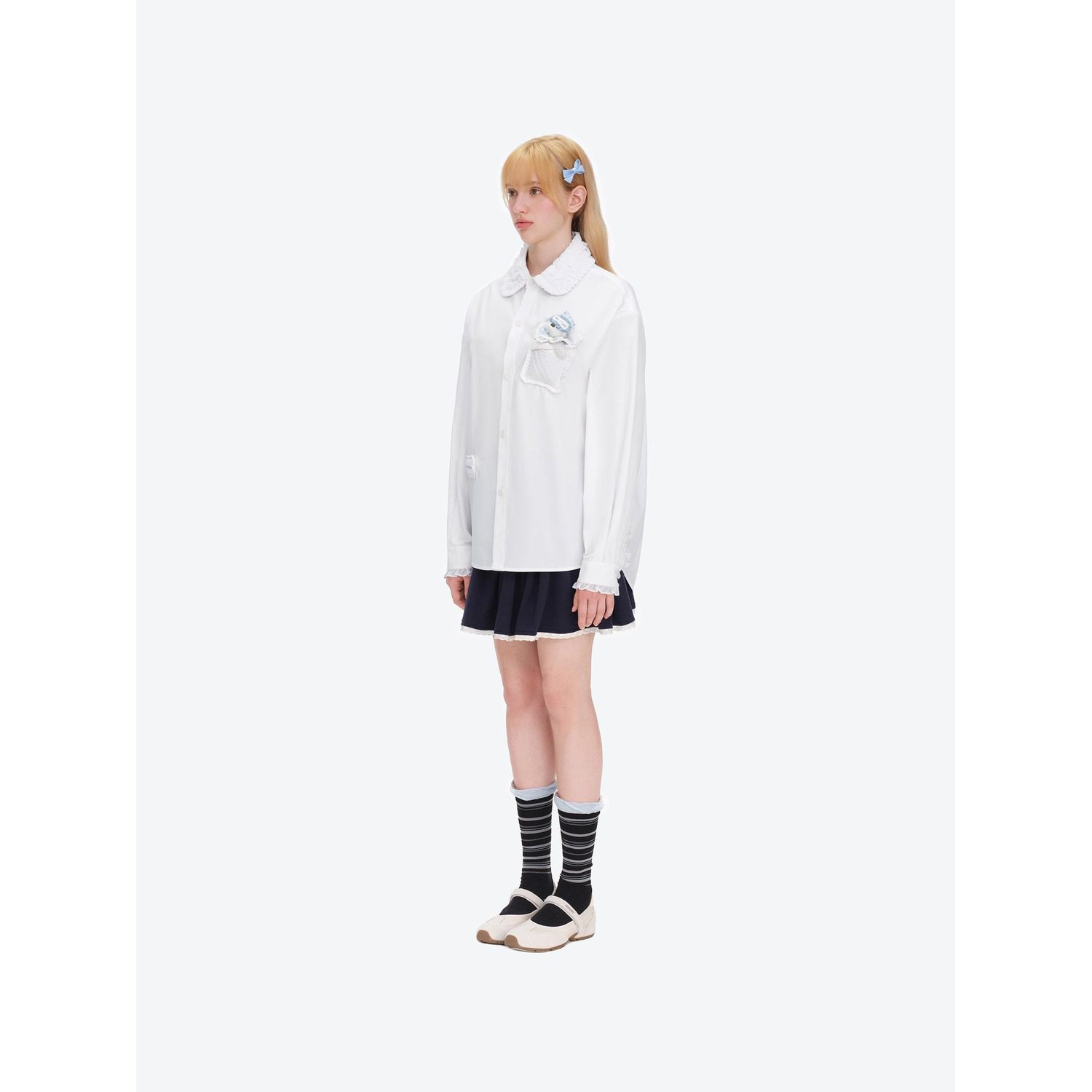 13DE MARZO Nighty Night Bear Oversized Shirt - Image 3