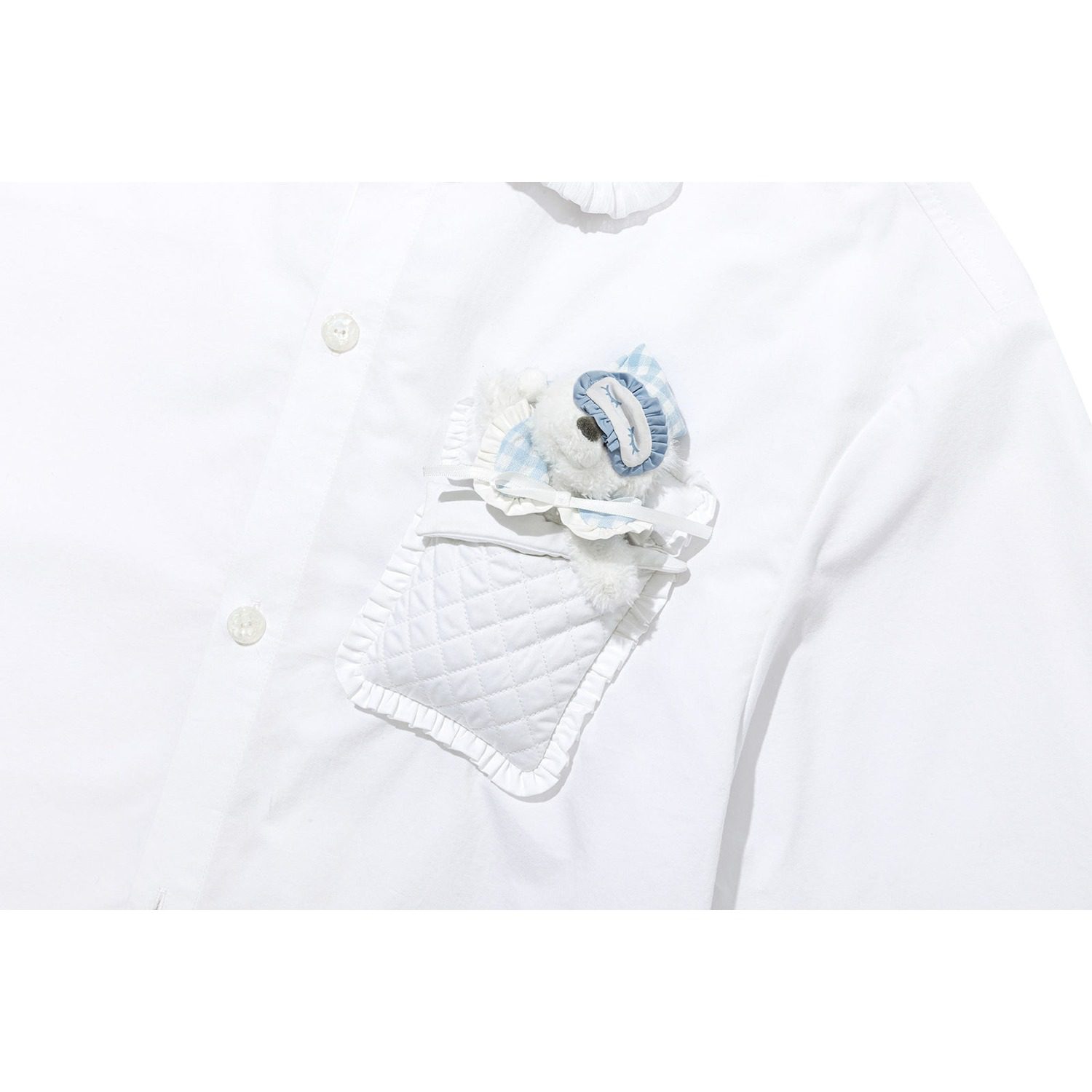 13DE MARZO Nighty Night Bear Oversized Shirt - Image 8