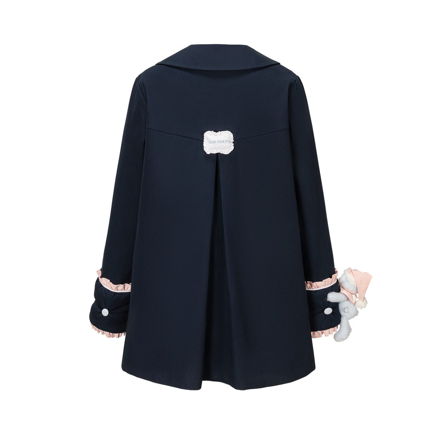 13DE MARZO Nighty Night Bear Trench Dress Navy Blue - Image 6