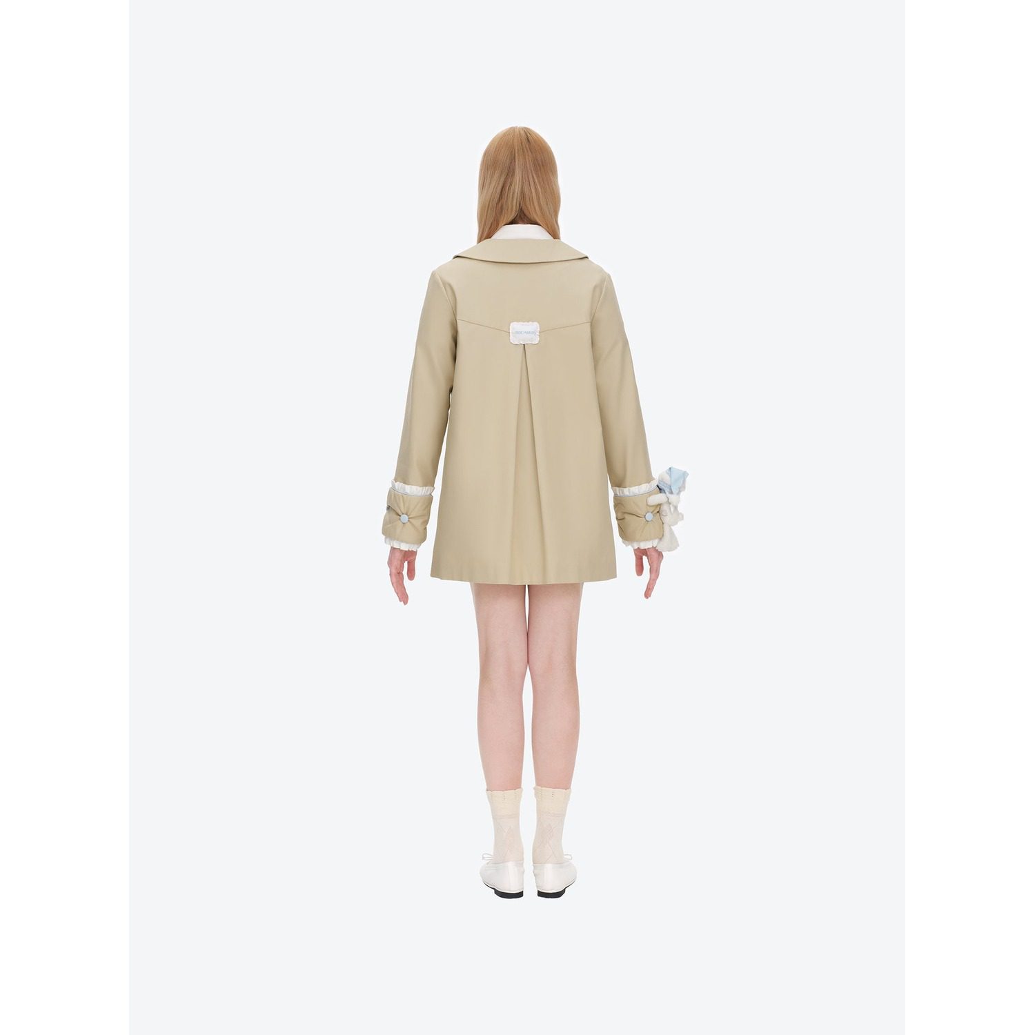13DE MARZO Nighty Night Bear Trench Dress Khaki - Image 4