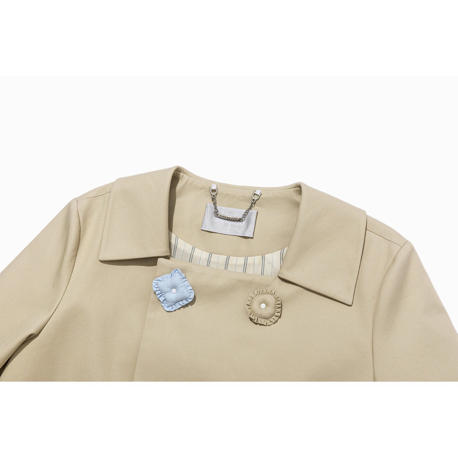 13DE MARZO Nighty Night Bear Trench Dress Khaki - Image 8