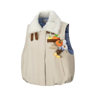 13DE MARZO Marzo Valley Duck Bear Down Vest Khaki